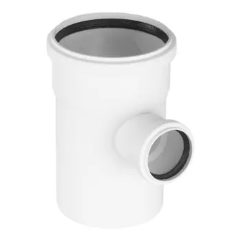Тройник Rehau Raupiano Plus d110х50 мм 87° пластиковый шумопоглощающий для внутренней канализации