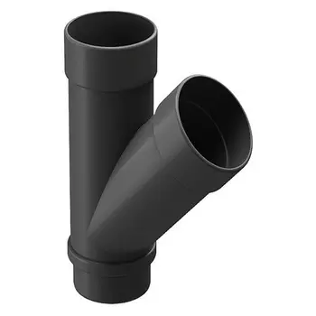 Тройник трубы Docke Lux пластиковый d100 мм 45° графитовый серый RAL 7024