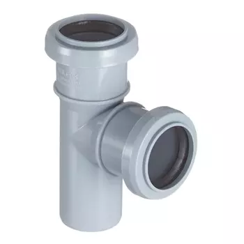 Тройник Valfex d40 мм 87° пластиковый для внутренней канализации