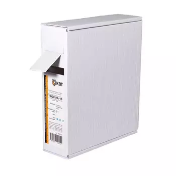 Трубка термоусадочная КВТ Т-ВОХ 4/2 мм белая (10 м)