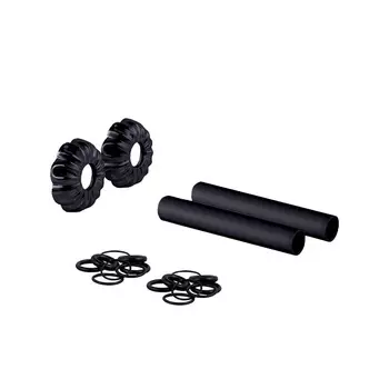 Трубки SR Rubinetterie декоративные 18-20 мм для радиатора черные матовые (0497-1500V16S)