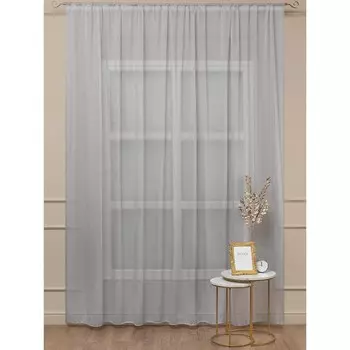 Тюль искусственный лен бежевый 300х280 см Amore Mio (93144)