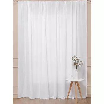 Тюль искусственный шелк белый 300х270 см Amore Mio (95538)