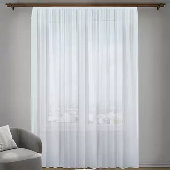 Тюль вуаль белый 300х270 см Decofest Мия (153.725)