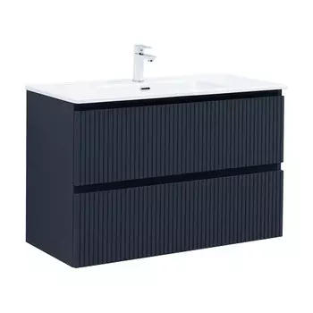 Тумба под раковину Акванет Джейн 100 см подвесная маренго (00335431)