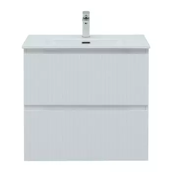 Тумба под раковину Акванет Джейн 70 см подвесная белая матовая (00335423)