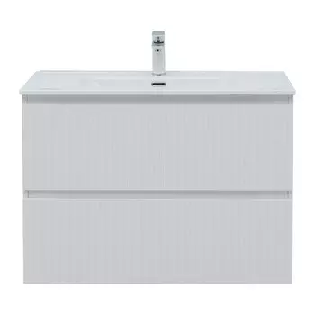 Тумба под раковину Акванет Джейн 90 см подвесная белая матовая (00335425)