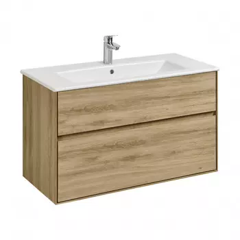 Тумба под раковину Aquaton Либерти 100 см подвесная дуб эльвезия (1A279601LYC70)