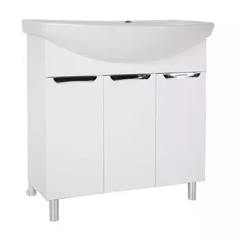 Тумба под раковину АСБ-Мебель Мессина 80 см напольная белая (11433)