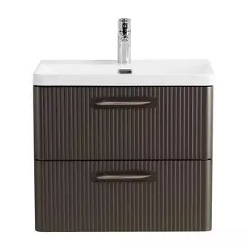 Тумба под раковину BelBagno Due 60 см подвесная темно-серая (DUE-600-2C-SO-GM-P-FH)