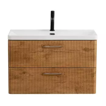 Тумба под раковину BelBagno Due 80 см подвесная светлое дерево (DUE-800-2C-SO-RN-P-FH)