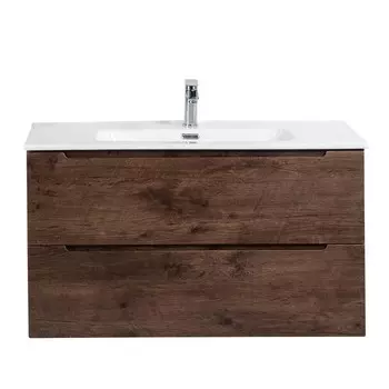 Тумба под раковину BelBagno Etna 80 см подвесная темное дерево (ETNA-800-2C-SO-RW-P)