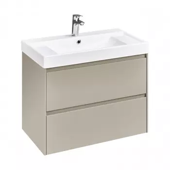 Тумба под раковину Roca Ona 80 см подвесная бежево-серая матовая (A857630510)