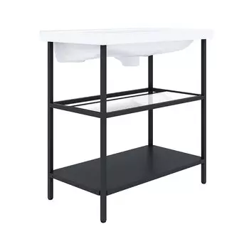 Тумба под раковину Ulitka Parus 80 см напольная черная (74104503)