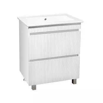 Комплект тумба с раковиной Runo Модена 75 см напольная белая (00-00001453)