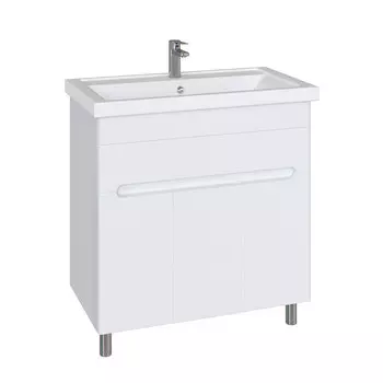 Комплект тумба с раковиной Sanstar Модена 80 см напольная белая (225.1-1.4.1.КФОС)