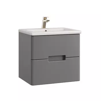 Комплект тумба с раковиной Sanstar Noche 50 см подвесная серая (421.1-1.4.1.ККОМ)