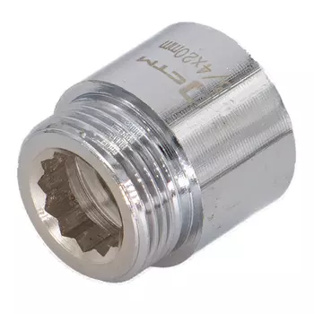 Удлинитель CTM 40 мм х 1 ВР(г) х 1 НР(ш) латунный (CREMF140)