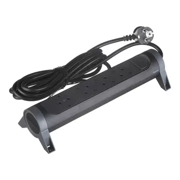 Удлинитель Legrand 4 розетки 3 м H05VV-F 3х1,11 кв.мм 16 А 3,68 кВт черный (694537)