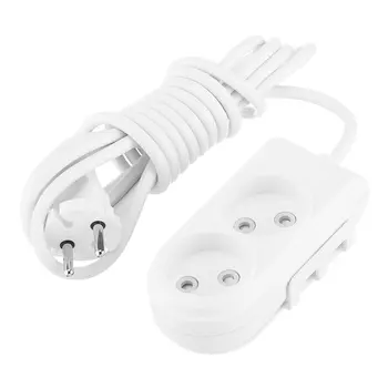 Удлинитель Makel 2 розетки 3 м ПВС 2х0,75 кв.мм 10 А 2,2 кВт белый (N2010041)