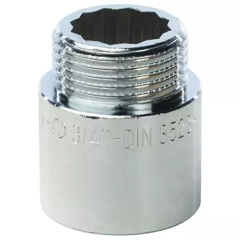 Удлинитель Stout 25 мм 3/4 ВР(г) х 3/4 НР(ш) хром латунный (SFT-0002-003425)