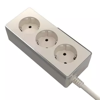 Удлинитель Werkel 3 розетки 3 м 13 А 3 кВт слоновая кость (a050203)