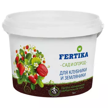 Удобрение органо-минеральное сухое для клубники Fertika 5 кг