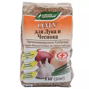 Удобрение органо-минеральное сухое для лука и чеснока Буйские удобрения 1 кг