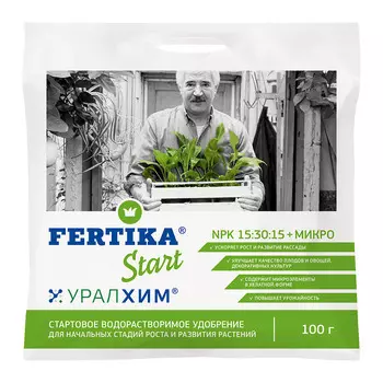 Удобрение сухое для овощных и плодово-ягодных культур минеральное гранулированное Старт Fertika 100 г