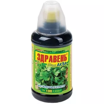 Удобрение органо-минеральное жидкое для зеленых культур Здравень Аква Ваше хозяйство 0,5 л
