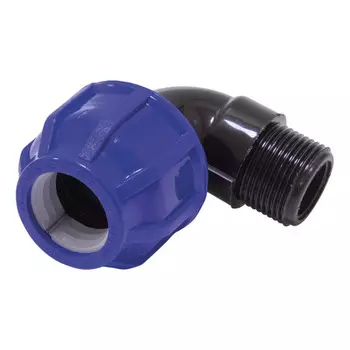 Угол ПНД Tebo компрессионный переходной 20х3/4 НР(ш)