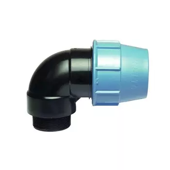 Угол ПНД Unidelta компрессионный переходной 20х3/4 НР(ш)