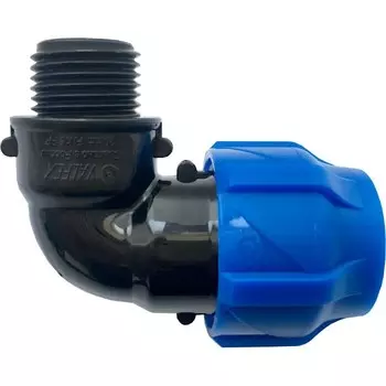 Угол ПНД Valfex компрессионный переходной 25х3/4 НР(ш)