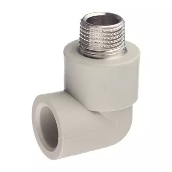 Угол полипропиленовый FV-Plast комбинированный 20 мм х 1/2 НР(ш) (216020)