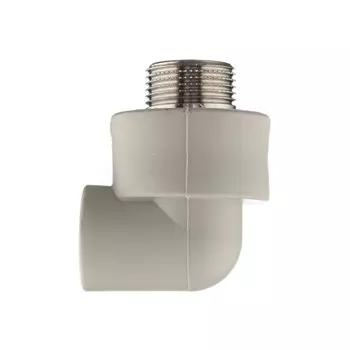 Угол полипропиленовый FV-Plast комбинированный 20 мм х 3/4 НР(ш) (216021)