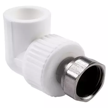 Угол полипропиленовый Lammin 25 мм х 3/4 ВР(г) с накидной гайкой (Lm31053025020)