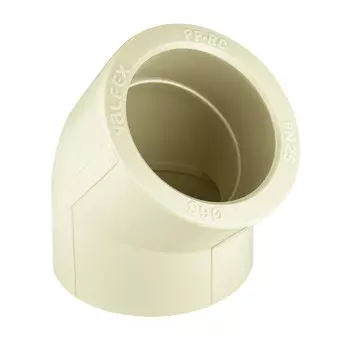 Угол полипропиленовый Valfex 63 мм 45° серый (10107063Г)