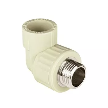 Угол полипропиленовый Valfex комбинированный 20 мм х 1/2 НР(ш) серый (10126020Г)