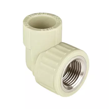 Угол полипропиленовый Valfex комбинированный 20 мм х 1/2 ВР(г) серый (10125020Г)