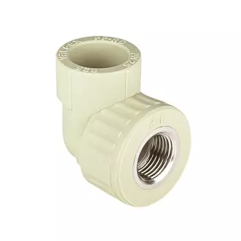 Угол полипропиленовый Valfex комбинированный 25 мм х 1/2 ВР(г) серый (10125125Г)