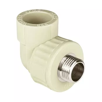 Угол полипропиленовый Valfex комбинированный 25 мм х 1/2 НР(ш) серый (10126125Г)