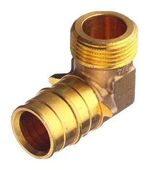 Угол Uponor (1023022) 25 мм х 3/4 НР(ш) латунный