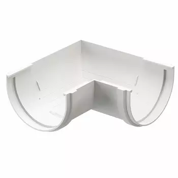Угол желоба пластиковый d120 мм 90° Docke Standard пломбир RAL 9003