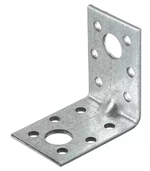 Уголок крепежный усиленный оцинкованный 50x50x35x2.5 мм