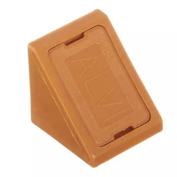 Уголок мебельный пластиковый 21х21х21 мм бук с шурупом (6 шт.)