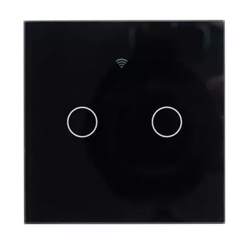 Умный выключатель двухклавишный Sibling Powerlite-WS2B скрытая установка черный