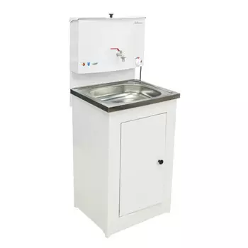 Умывальник дачный Акватекс 20 л с подогревом мойка из нержавеющей стали белый