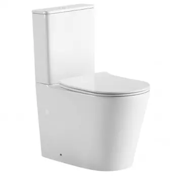Унитаз-компакт Abber Bequem безободковый с горизонтальным выпуском с сиденьем дюропласт микролифт (AC1112T)