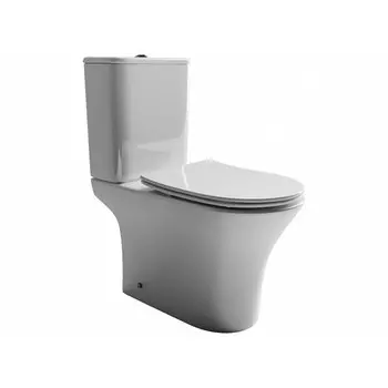 Унитаз-компакт Ceramicanova Fortuna Rimless безободковый с универсальным выпуском с сиденьем дюропласт микролифт белый (CN9001)