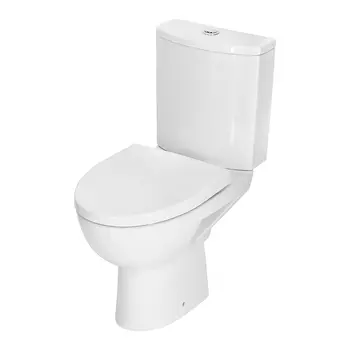 Унитаз-компакт Cersanit Parva безободковый с горизонтальным выпуском с сиденьем дюропласт микролифт белый (S-KO-PA011-3/6-COn-DL-w)